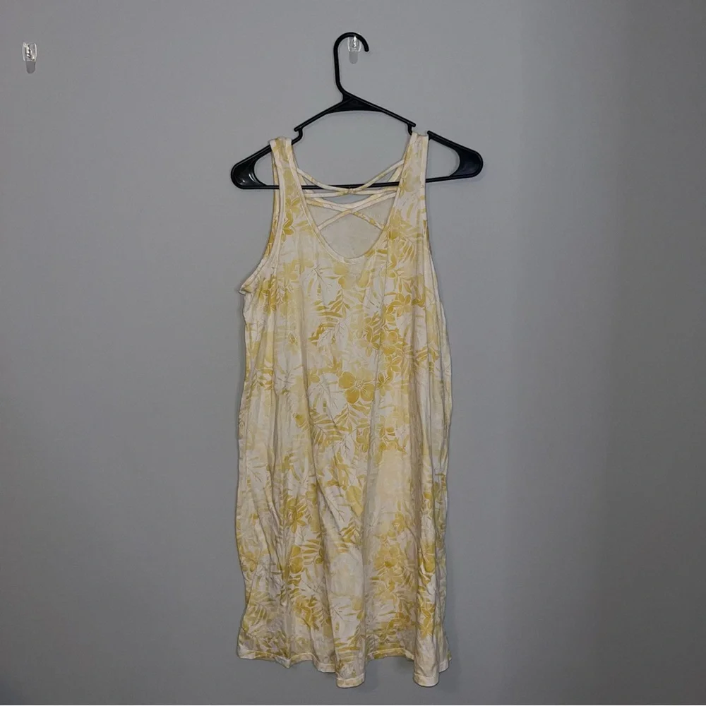 Old Navy Yellow and Cream Kids Casual Dress